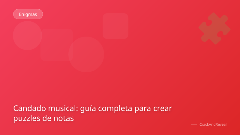 Candado musical: guía completa para crear puzzles de notas