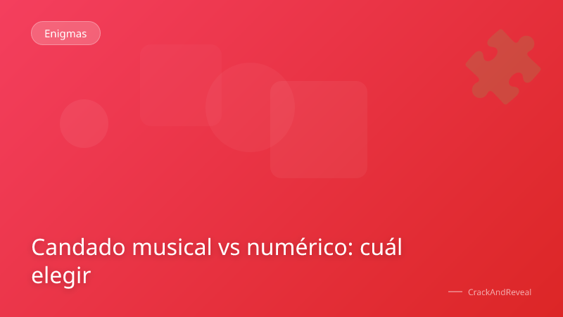 Candado musical vs numérico: cuál elegir