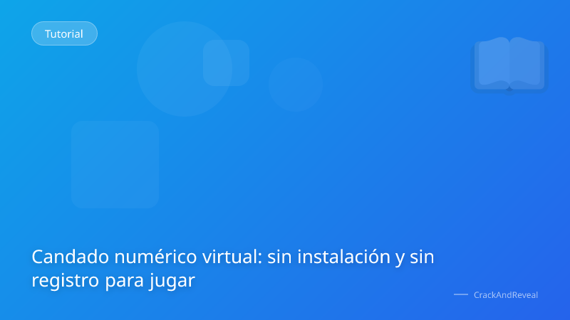 Candado numérico virtual: sin instalación y sin registro para jugar