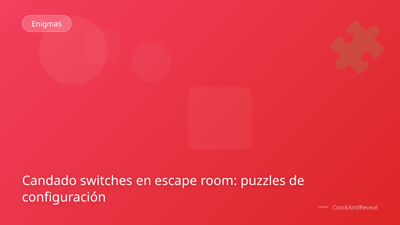Candado switches en escape room: puzzles de configuración