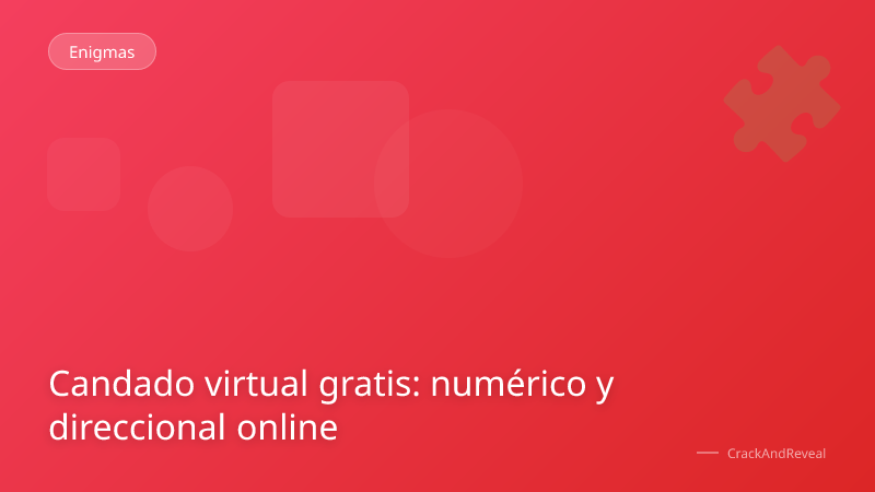 Candado virtual gratis: numérico y direccional online