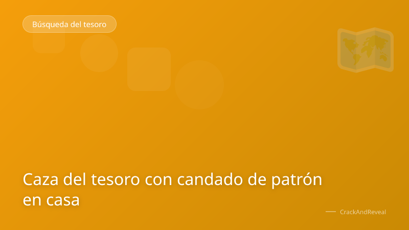 Caza del tesoro con candado de patrón en casa