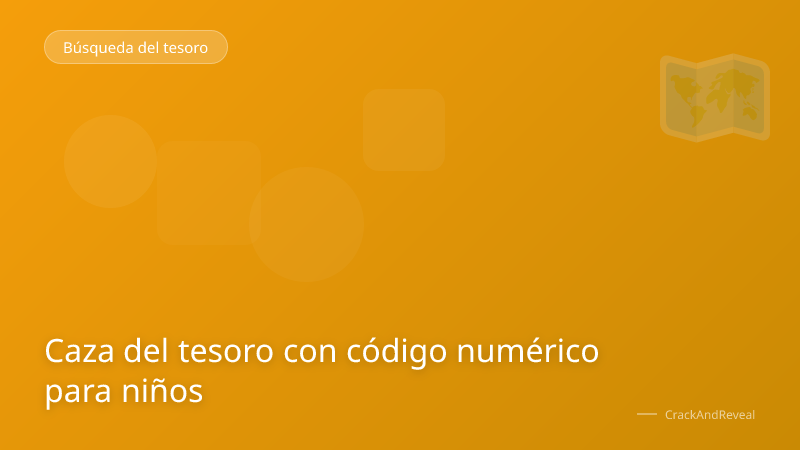 Caza del tesoro con código numérico para niños