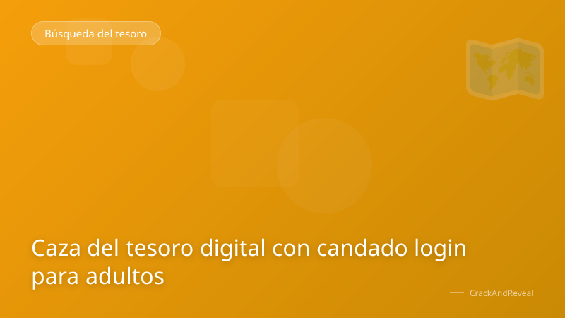 Caza del tesoro digital con candado login para adultos