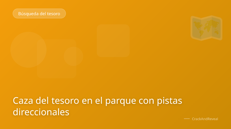 Caza del tesoro en el parque con pistas direccionales