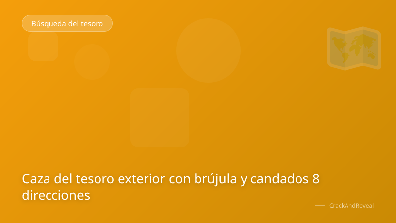Caza del tesoro exterior con brújula y candados 8 direcciones