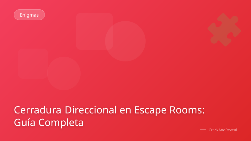 Cerradura Direccional en Escape Rooms: Guía Completa