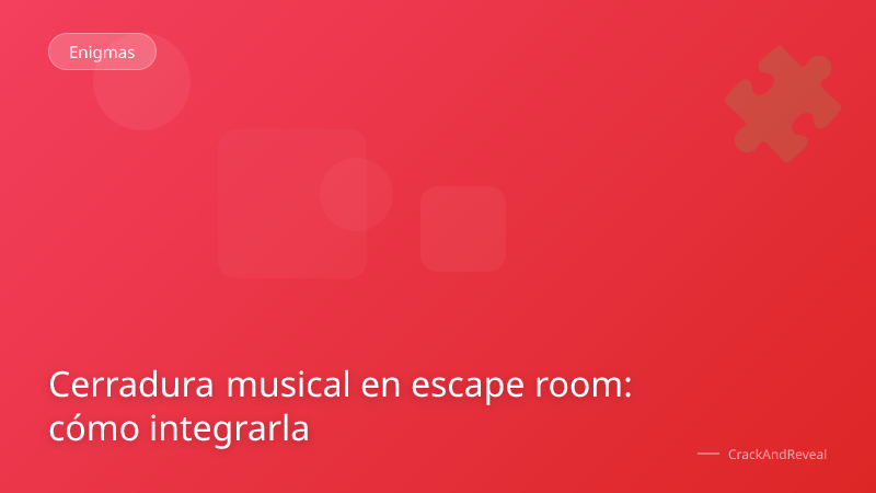 Cerradura musical en escape room: cómo integrarla