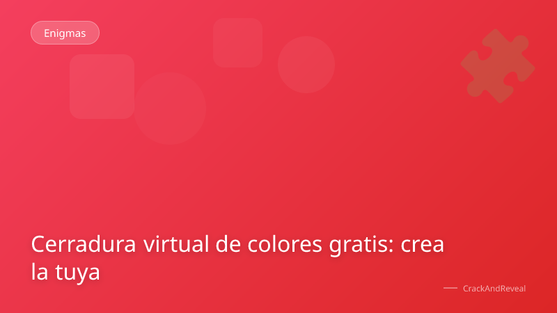 Cerradura virtual de colores gratis: crea la tuya