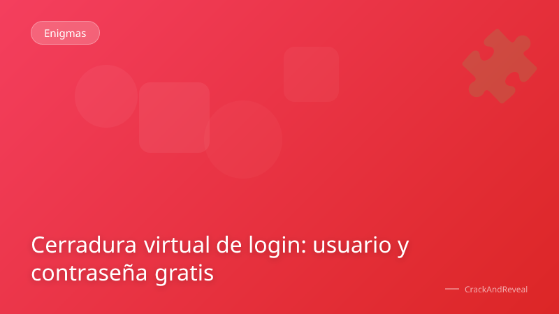 Cerradura virtual de login: usuario y contraseña gratis
