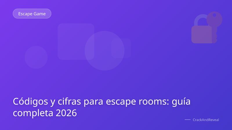 Códigos y cifras para escape rooms: guía completa 2026
