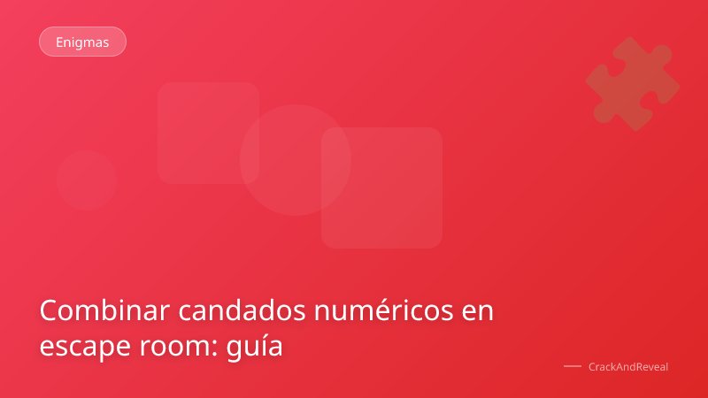 Combinar candados numéricos en escape room: guía