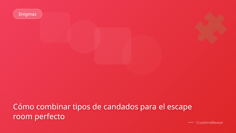 Cómo combinar tipos de candados para el escape room perfecto