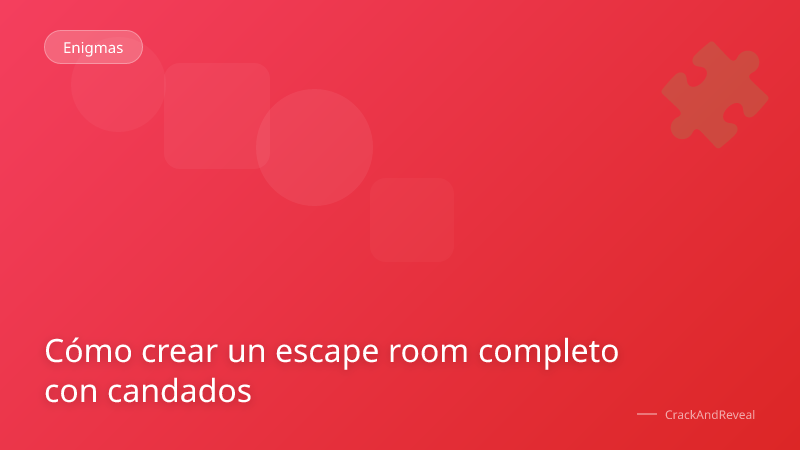 Cómo crear un escape room completo con candados