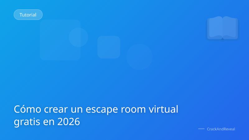 Cómo crear un escape room virtual gratis en 2026