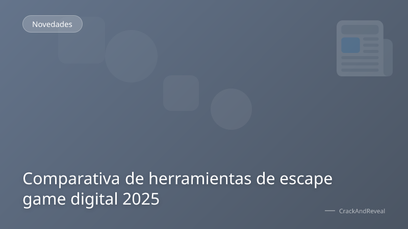 Comparativa de herramientas de escape game digital 2025