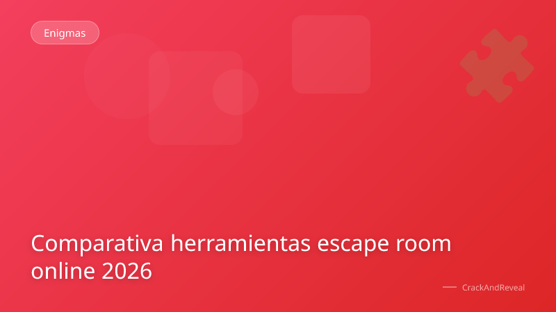Comparativa herramientas escape room online 2026
