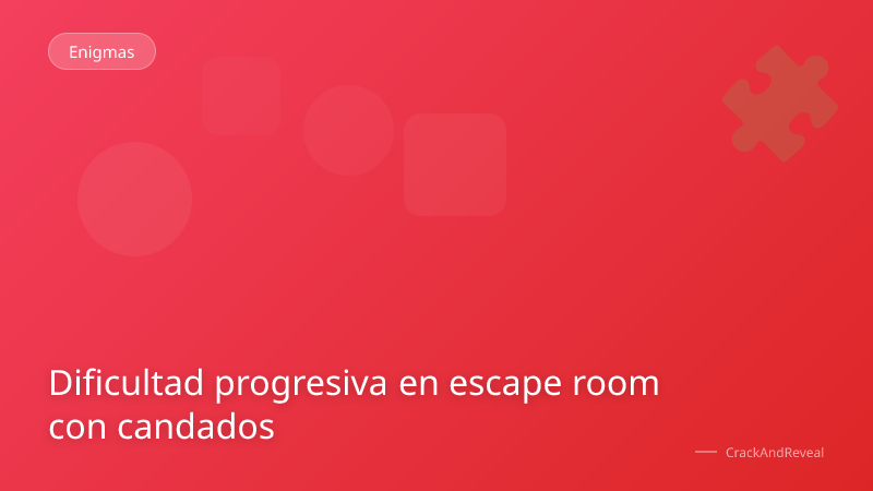 Dificultad progresiva en escape room con candados