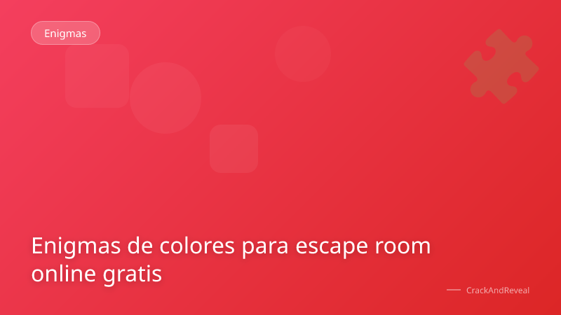 Enigmas de colores para escape room online gratis