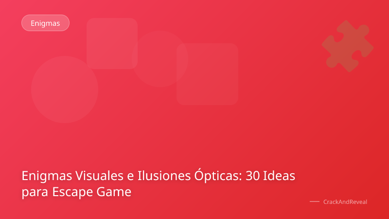 Enigmas Visuales e Ilusiones Ópticas: 30 Ideas para Escape Game