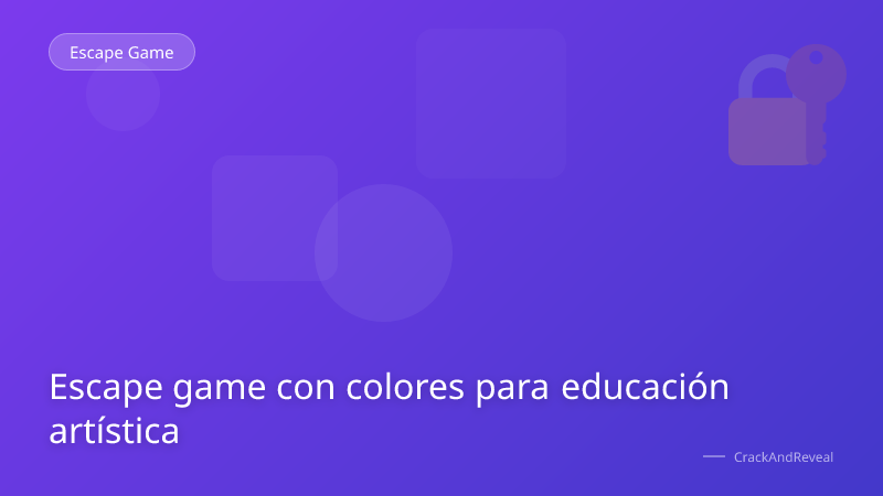 Escape game con colores para educación artística