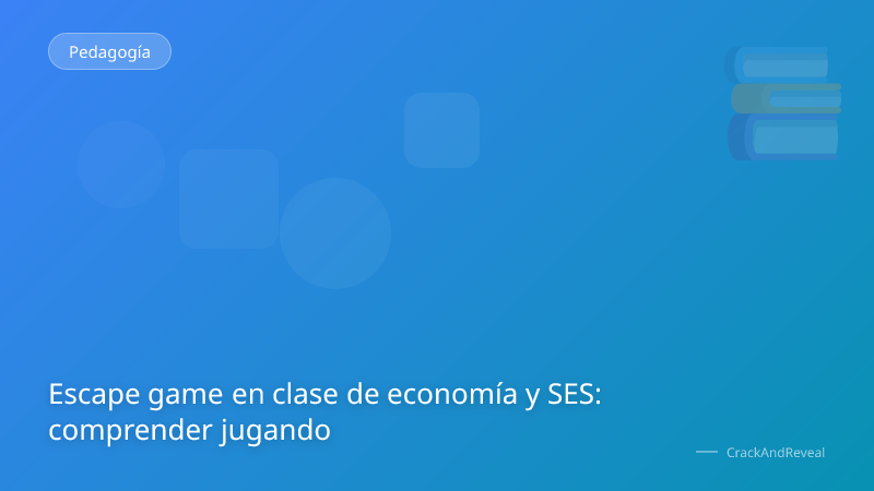 Escape game en clase de economía y SES: comprender jugando