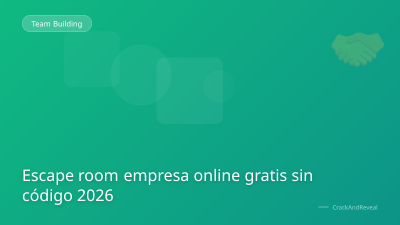 Escape room empresa online gratis sin código 2026