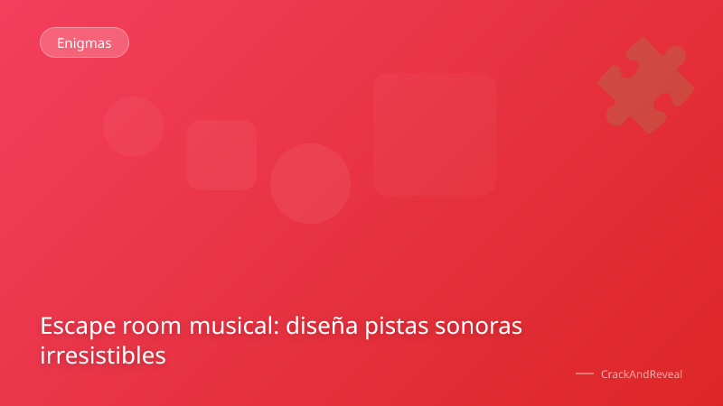 Escape room musical: diseña pistas sonoras irresistibles