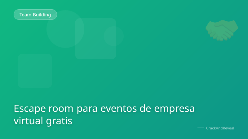 Escape room para eventos de empresa virtual gratis