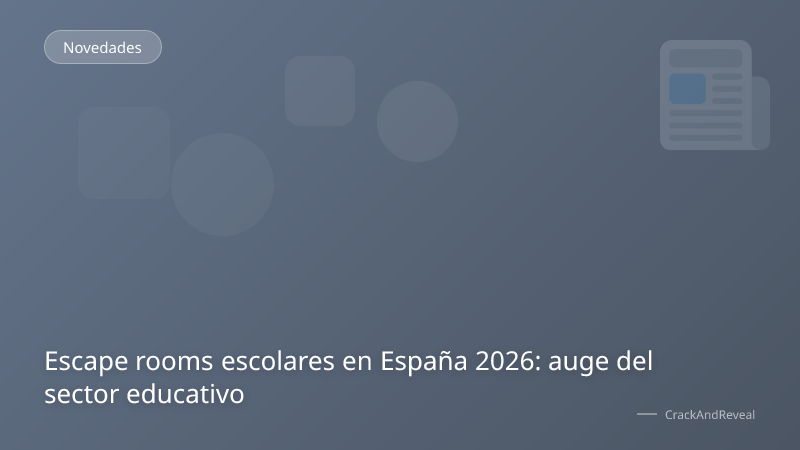 Escape rooms escolares en España 2026: auge del sector educativo