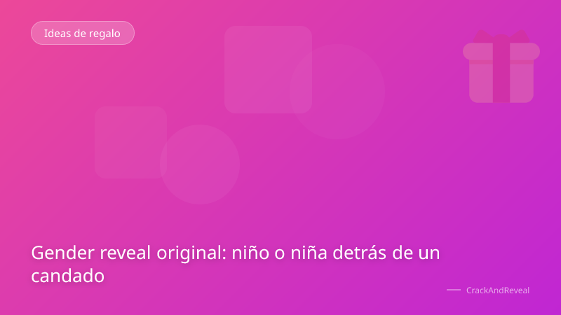 Gender reveal original: niño o niña detrás de un candado