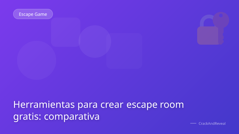 Herramientas para crear escape room gratis: comparativa