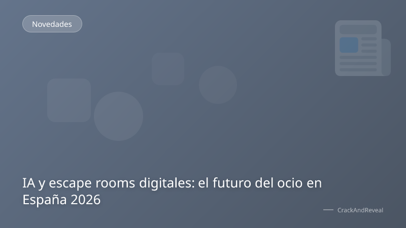 IA y escape rooms digitales: el futuro del ocio en España 2026