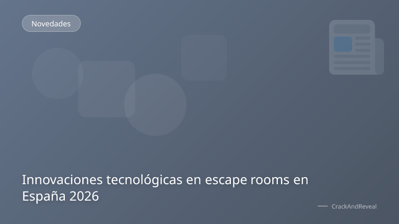 Innovaciones tecnológicas en escape rooms en España 2026