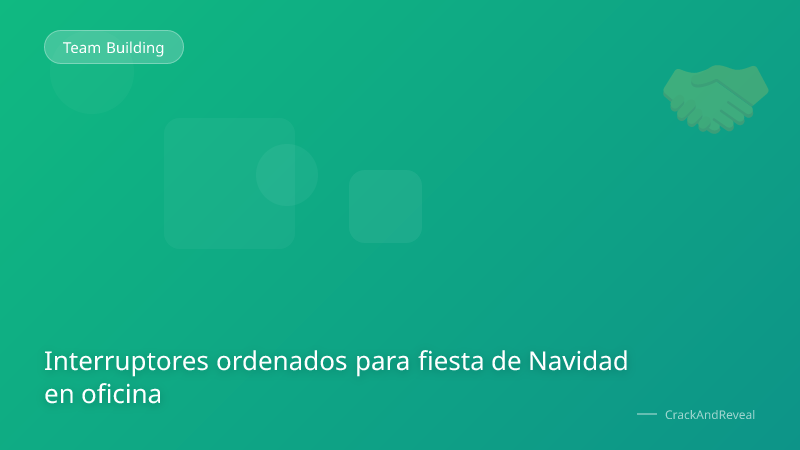 Interruptores ordenados para fiesta de Navidad en oficina
