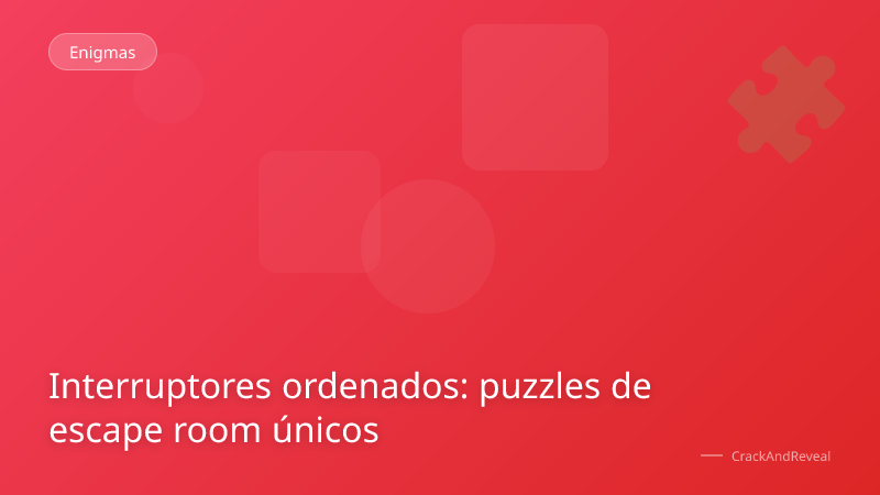 Interruptores ordenados: puzzles de escape room únicos