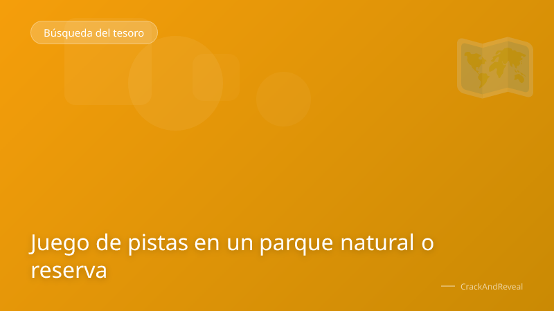 Juego de pistas en un parque natural o reserva