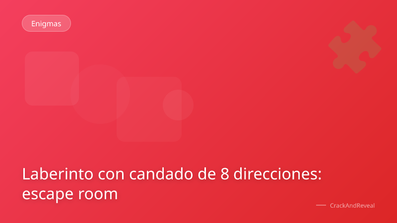 Laberinto con candado de 8 direcciones: escape room