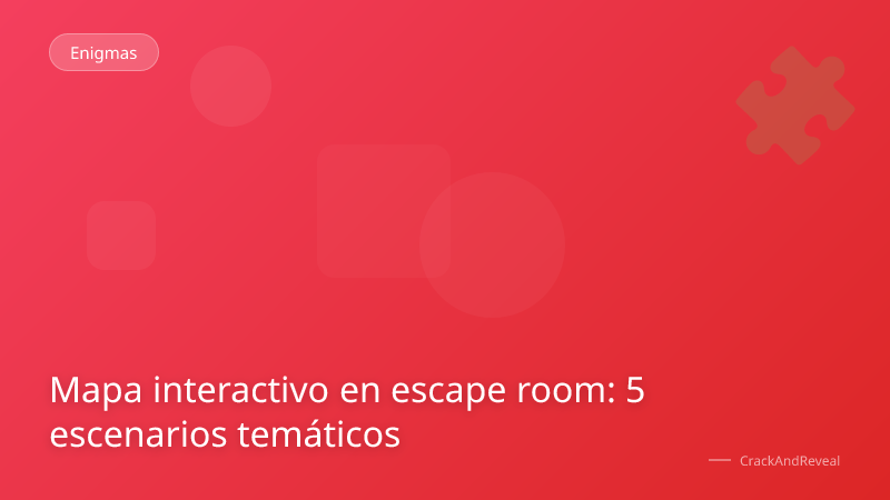 Mapa interactivo en escape room: 5 escenarios temáticos