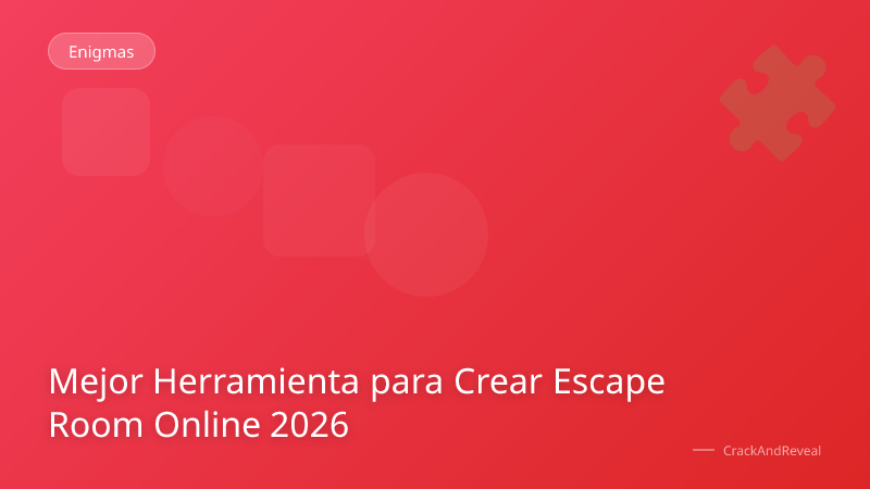 Mejor Herramienta para Crear Escape Room Online 2026