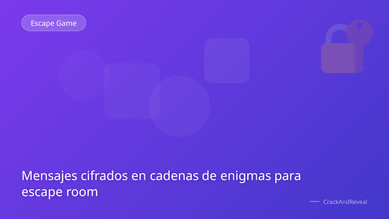 Mensajes cifrados en cadenas de enigmas para escape room