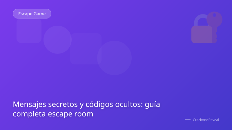 Mensajes secretos y códigos ocultos: guía completa escape room