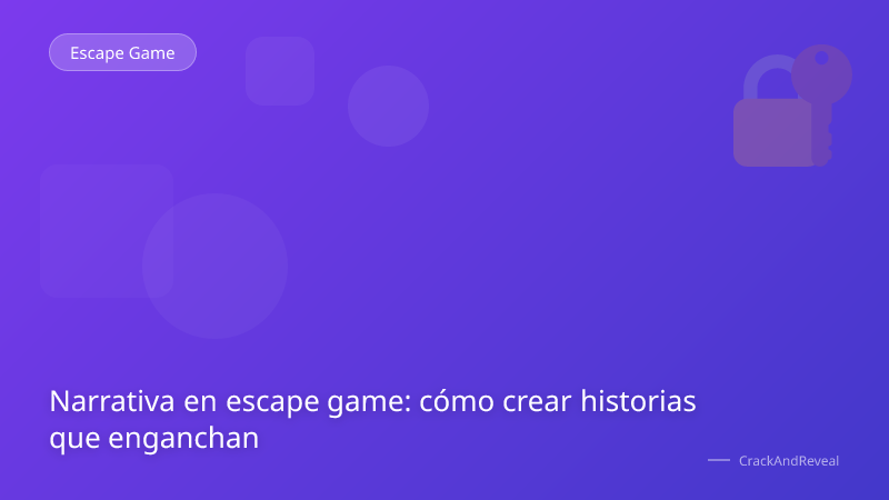 Narrativa en escape game: cómo crear historias que enganchan