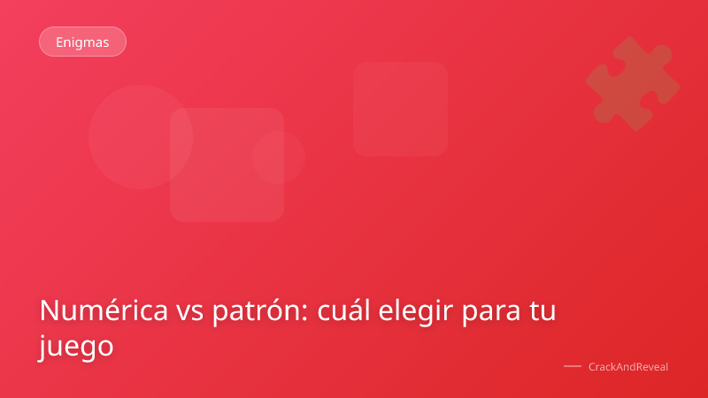 Numérica vs patrón: cuál elegir para tu juego