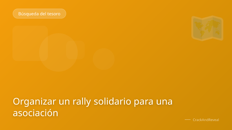 Organizar un rally solidario para una asociación