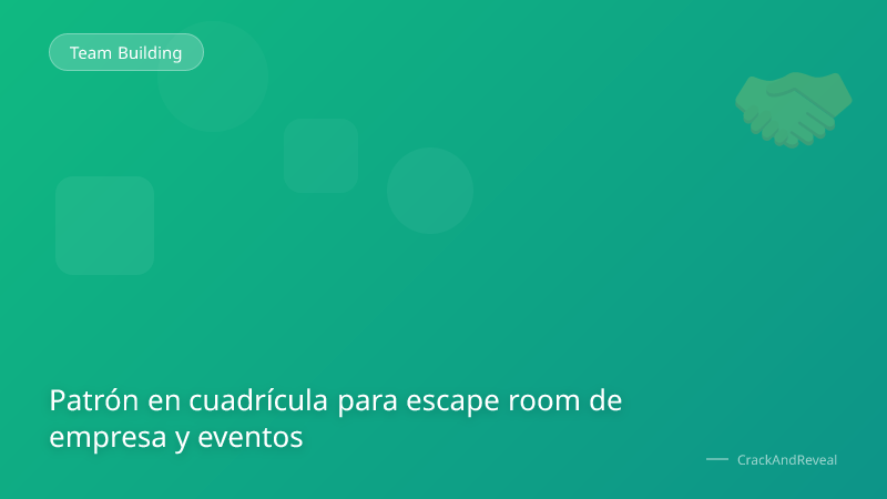 Patrón en cuadrícula para escape room de empresa y eventos