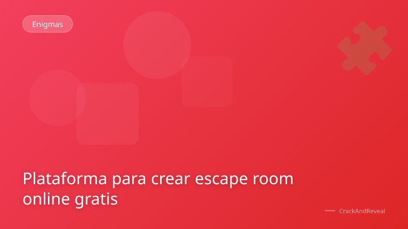 Plataforma para crear escape room online gratis