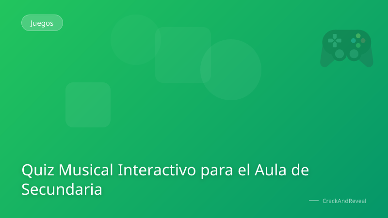 Quiz Musical Interactivo para el Aula de Secundaria