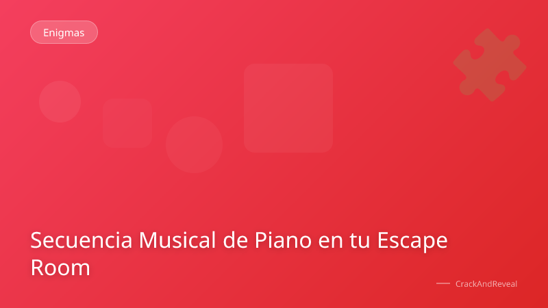 Secuencia Musical de Piano en tu Escape Room