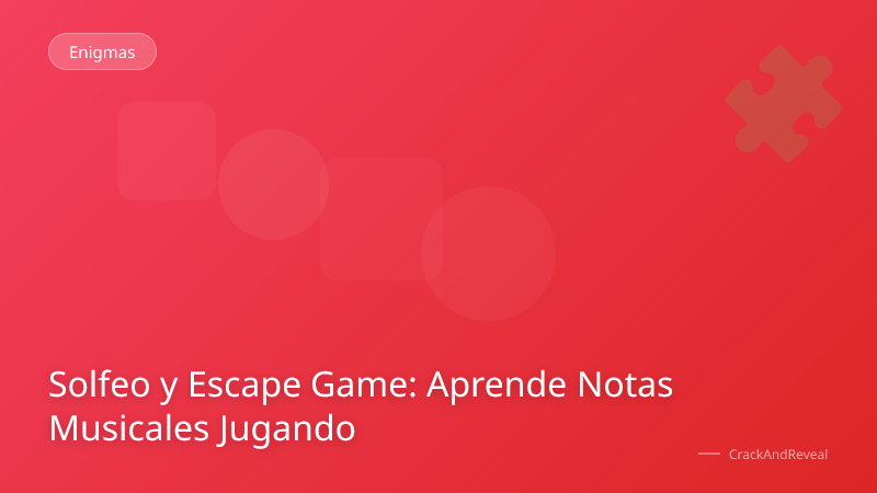 Solfeo y Escape Game: Aprende Notas Musicales Jugando